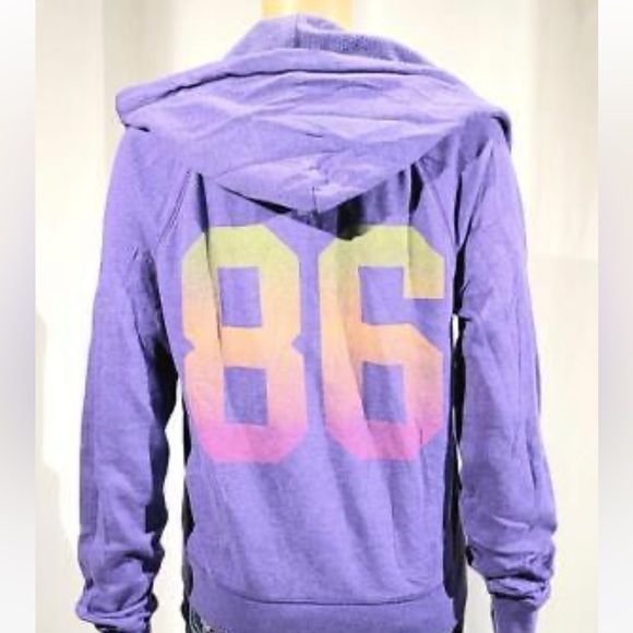 NWOT Victorias Secret PINK hooded sweatshirt purple - Picture 2 of 6